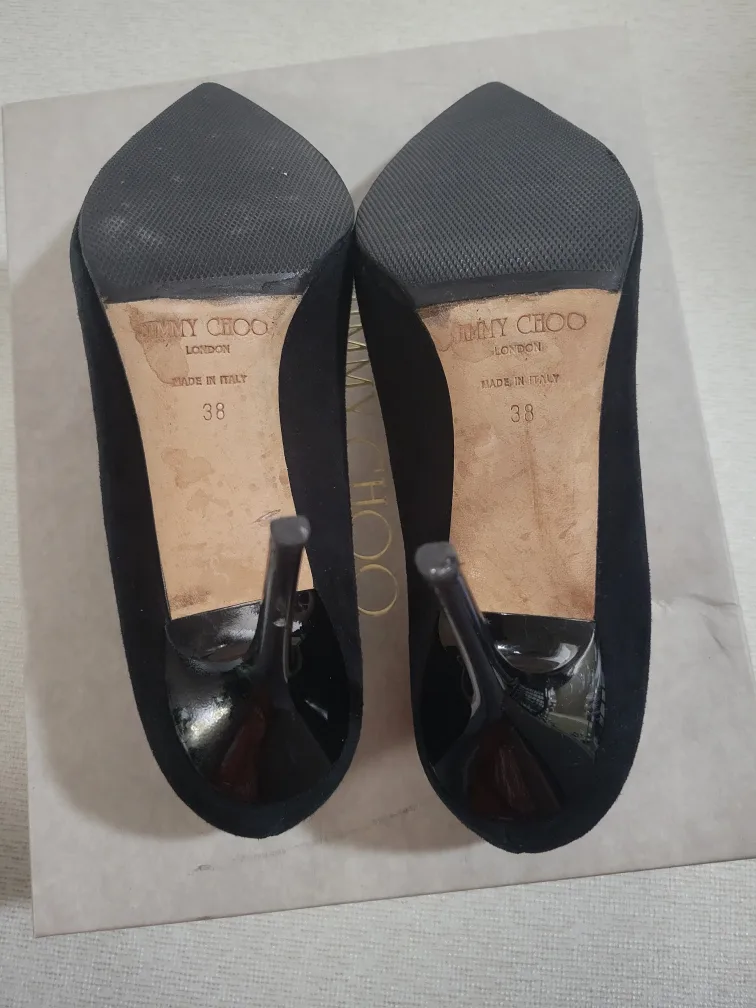 Jimmy Choo Black Suede Pointed Toe Heels image indicator(4)