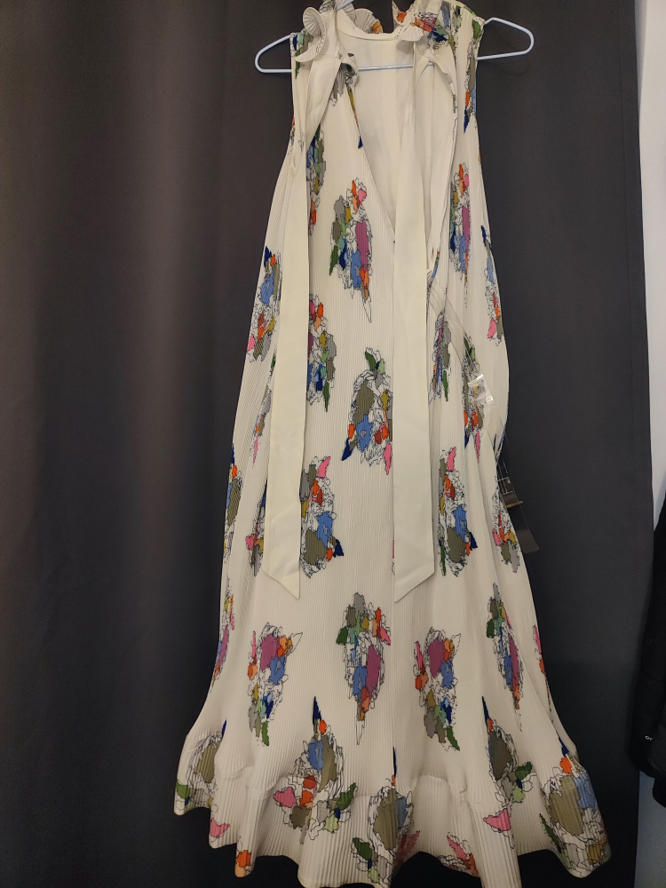 Tibi Sleeveless Pleated Floral Dress - photo 2