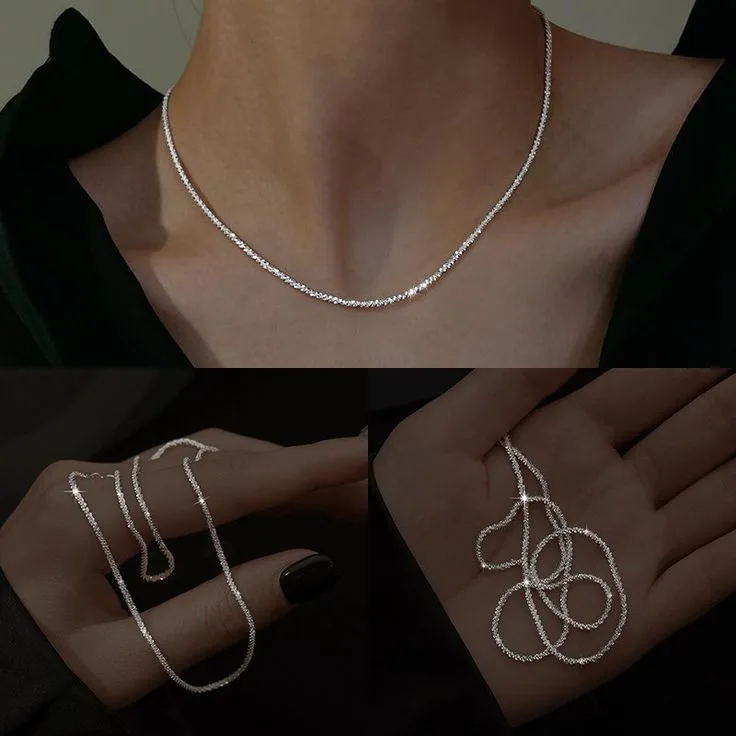 Super Glossy Silver Plated Chain Necklace and Bracelet/Anklet image indicator(2)