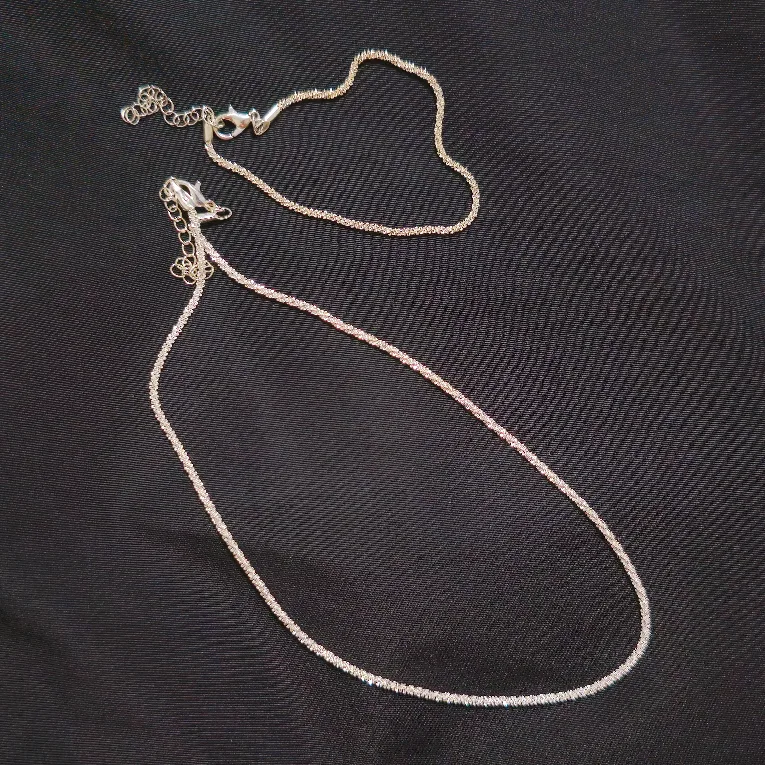 Super Glossy Silver Plated Chain Necklace and Bracelet/Anklet image indicator(3)
