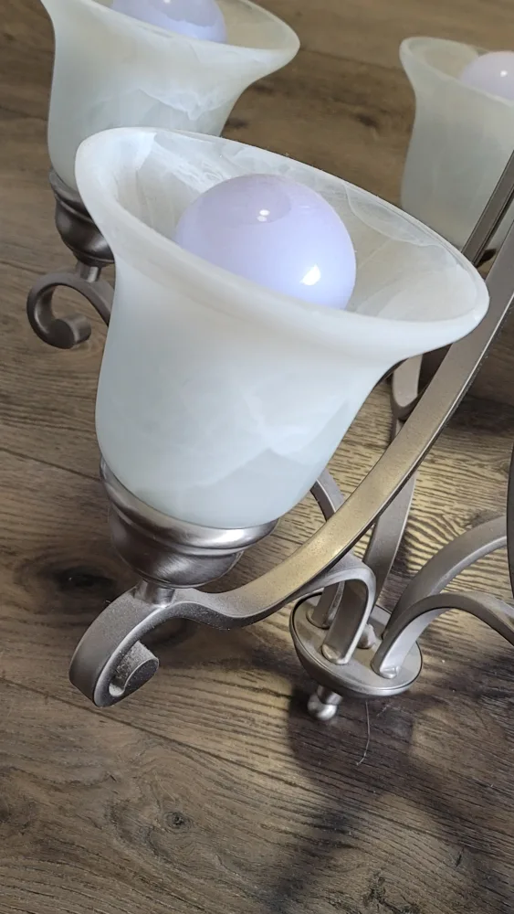 Satin-Chrome Five-Light Chandelier / Ceiling Light image indicator(2)