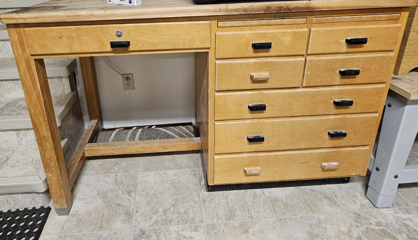 Wooden Unit with Drawers