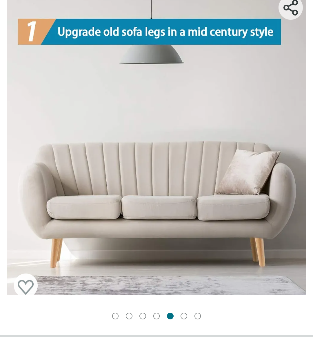 Set of 4 Wooden Sofa Legs - photo 2