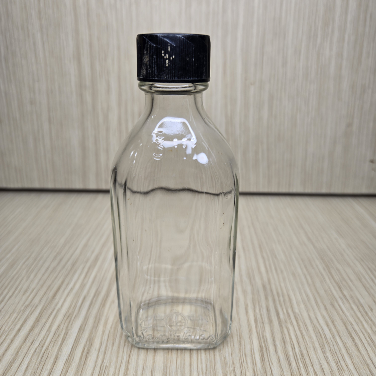 Vintage Medicine Pharmacy Bottle Brockway Sani-Glass 3iii, 1950s