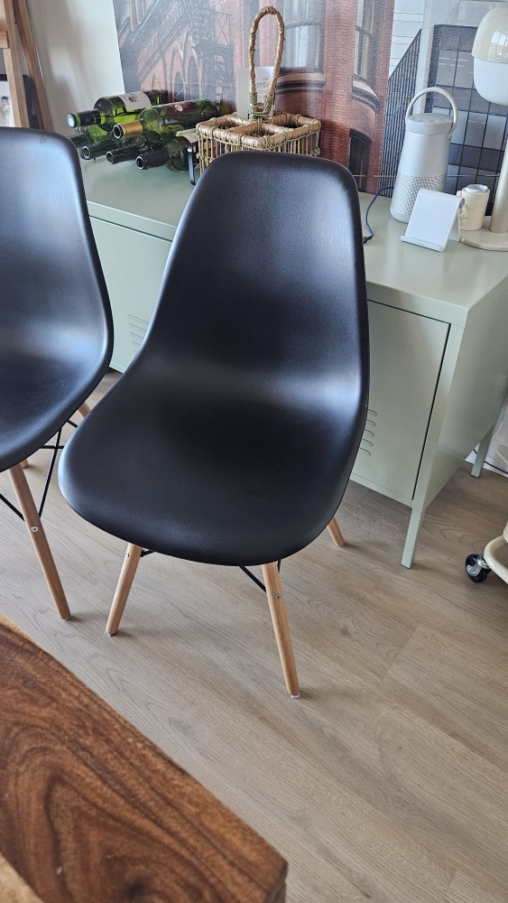 Black mordern style Dining Chairs - set - $30 firm - photo 2