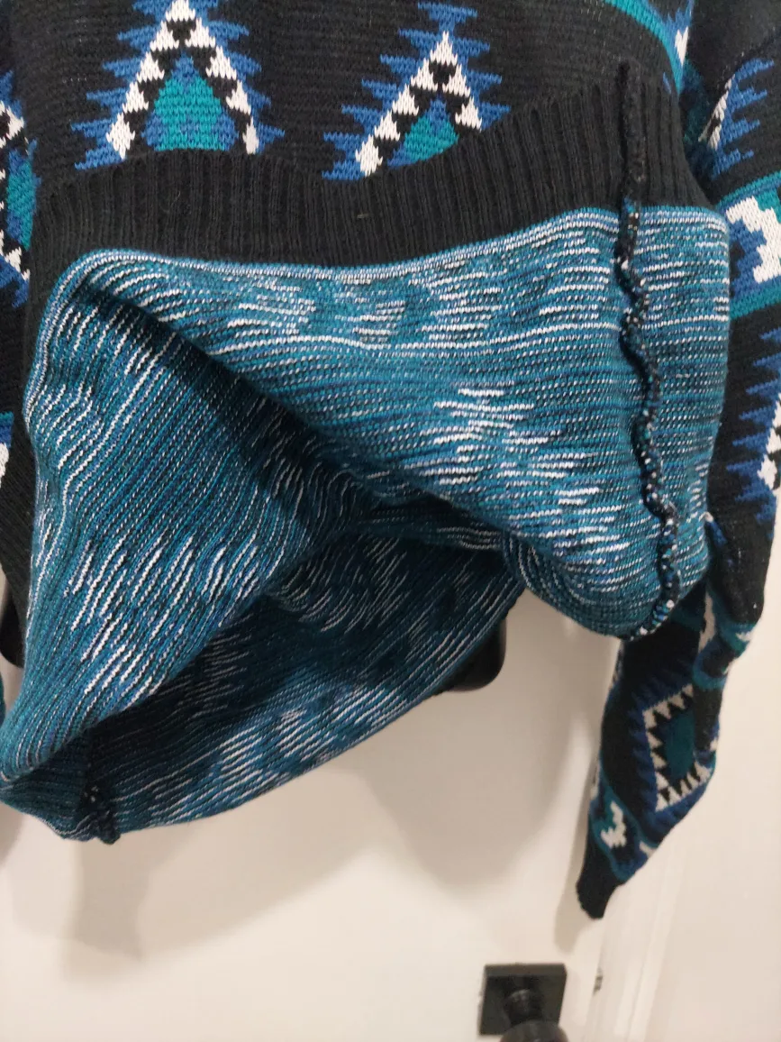 Vintage Sweater with Geometric Pattern image indicator(4)