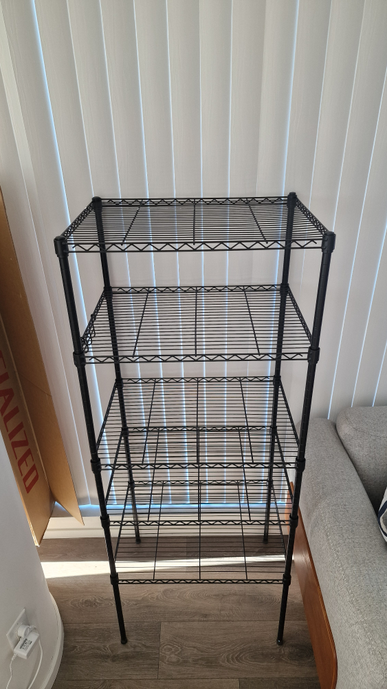 IKEA Black Metal Shelving Unit