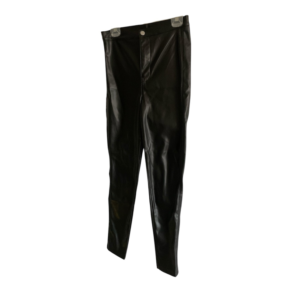 NWT Wet Seal Faux Black Leather Straight Leg Pants - photo 2