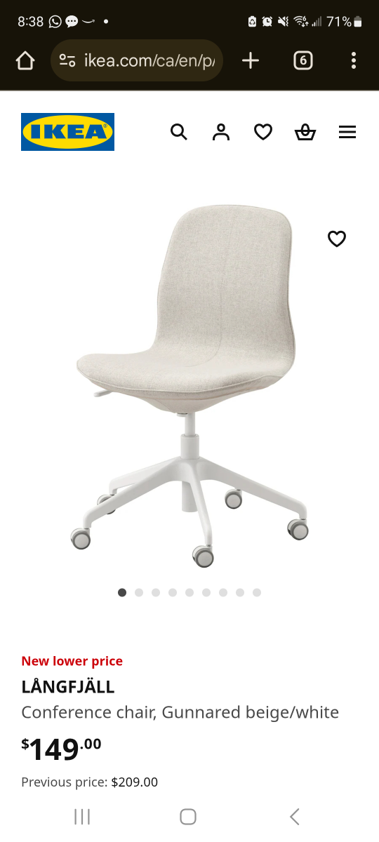 IKEA LÄNGFJÄLL Office Chair - photo 3