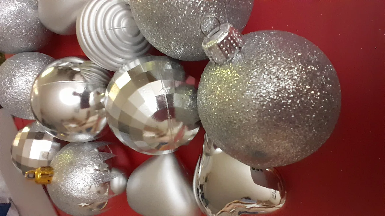 Silver Christmas Ornaments ** only 1 bag left ** image indicator(4)