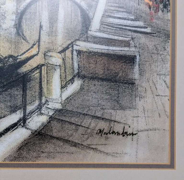 Vintage Framed Artwork of Gondola in Venice #ThriftyPicks image indicator(4)