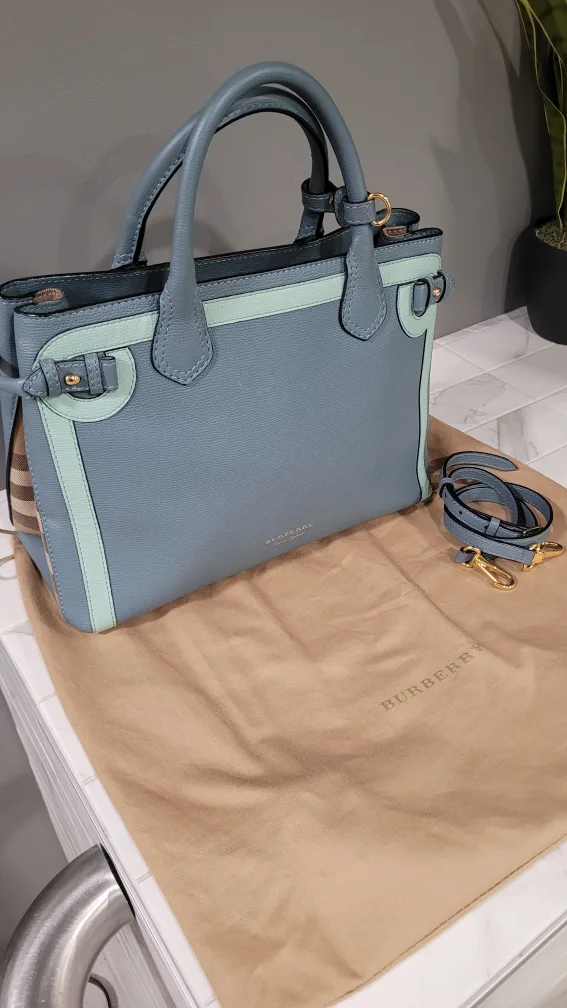 Burberry Blue Leather Handbag image indicator(3)