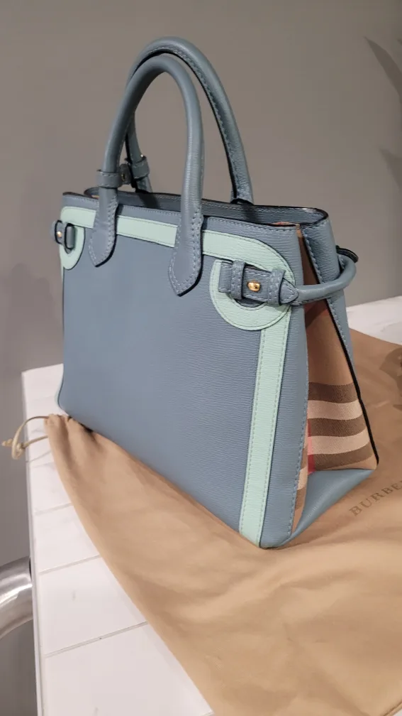 Burberry Blue Leather Handbag image indicator(7)