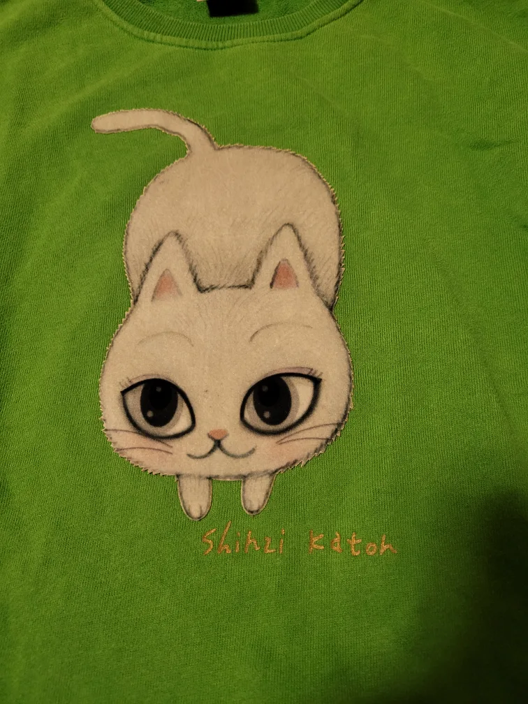Shinzi Katoh Green Cat Sweatshirt image indicator(2)