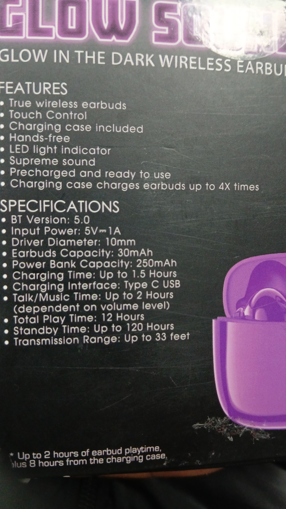 Bytech Glow Sound Wireless Earbuds - photo 2