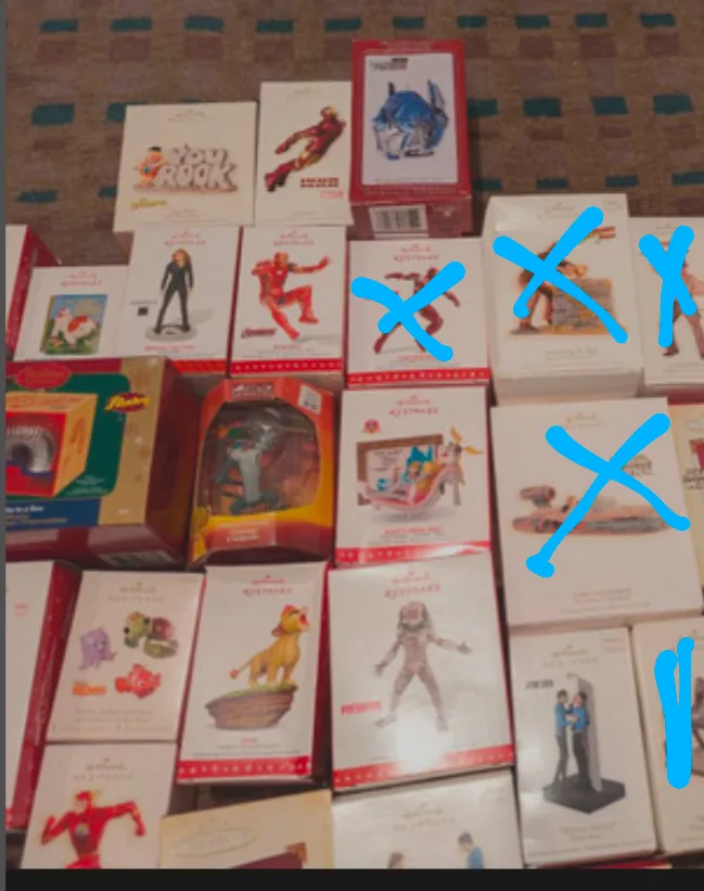 assorted Hallmark Ornaments Carlton carda image indicator(8)