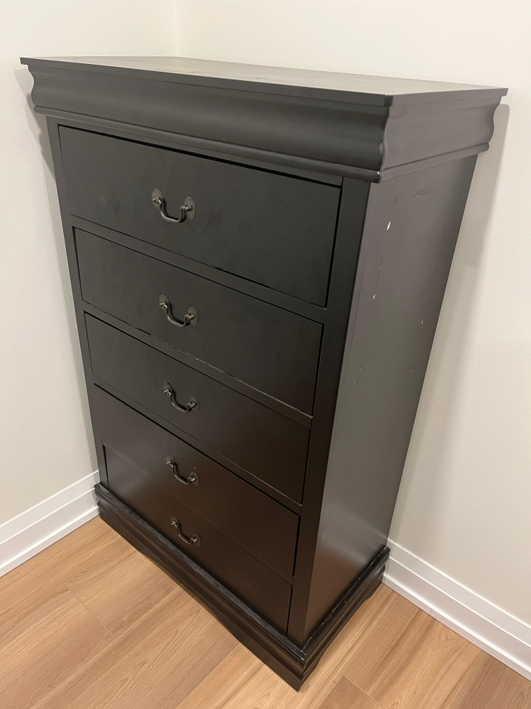 Hardwood Chest of Drawers in Chocolate Color