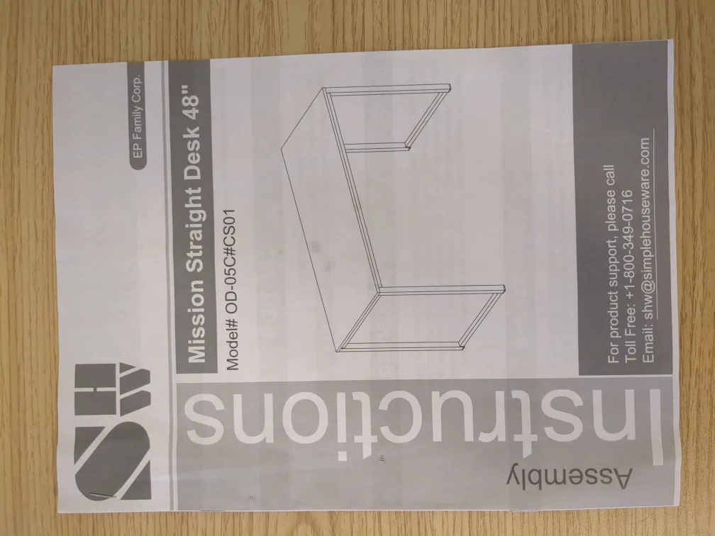 Mission Straight Desk 48'' image indicator(5)