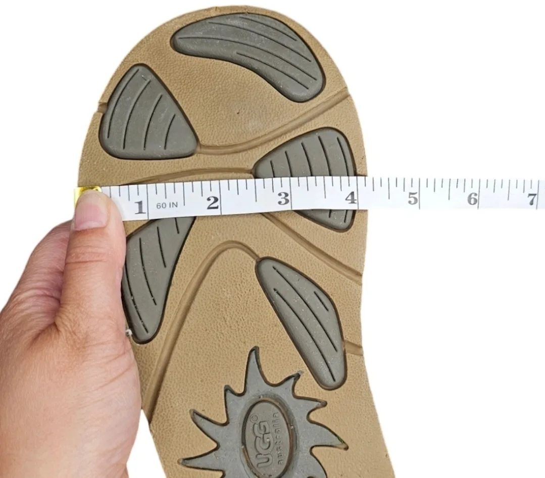 UGG Women's Grey Cable Knit Slippers w Sheepskin Lining size 5 image indicator(7)