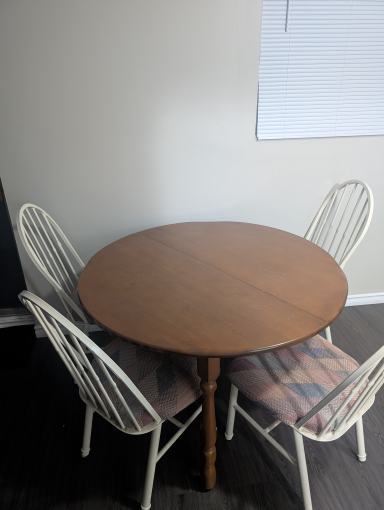 Round Table and 4 Chairs #freecycle