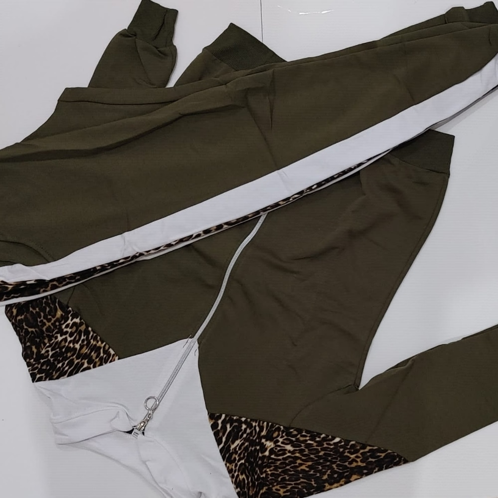 Women's Leopard Print Tracksuit Set