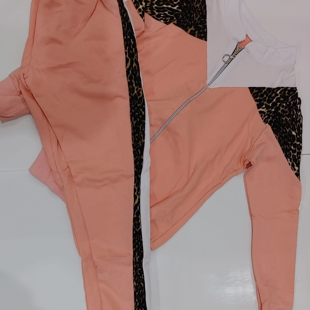 Women's Leopard Print Tracksuit Set - photo 2