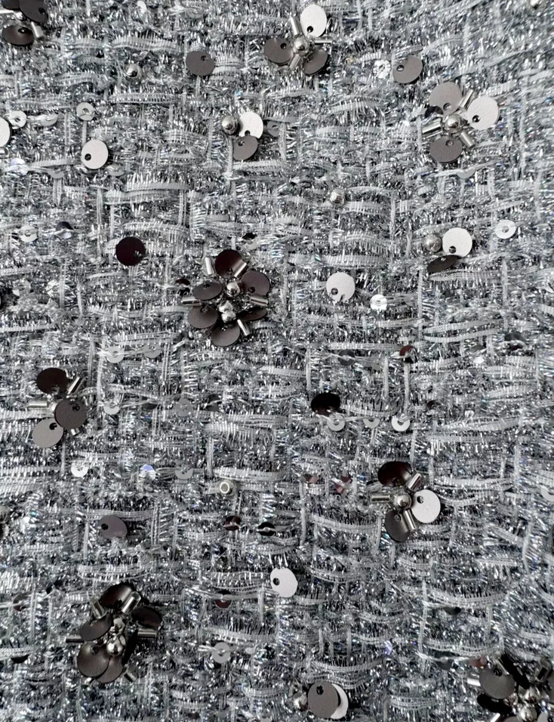 Ladies Zara Silver Sequinned Blazer Jacket Size Small image indicator(3)