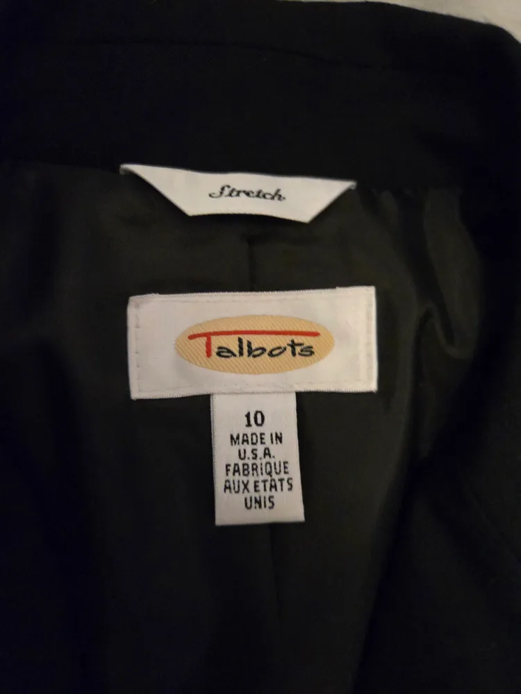 Talbots Women's Black Suit Size 10 image indicator(3)