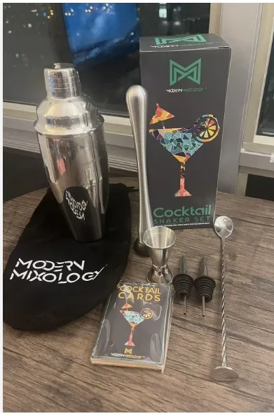 Cocktail 3 pcs Shaker Set Silver image indicator(2)