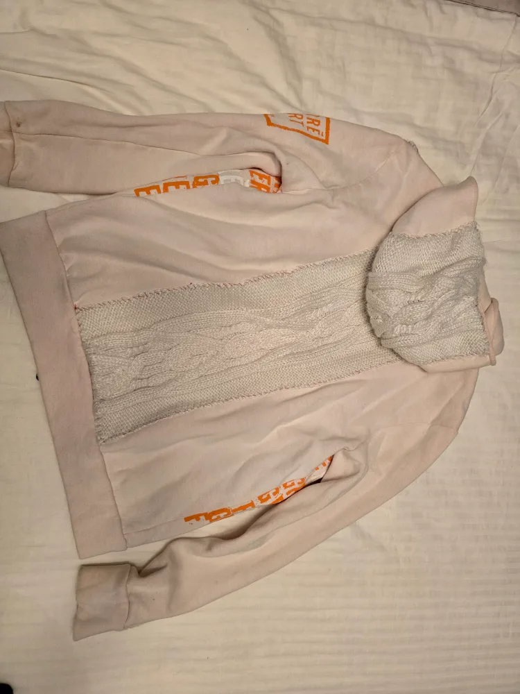 Gianfranco Ferre Orange and White Knit Hoodie image indicator(2)