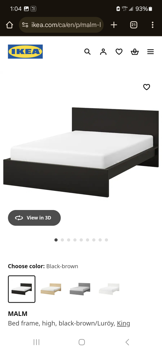 IKEA MALM King Bed Frame