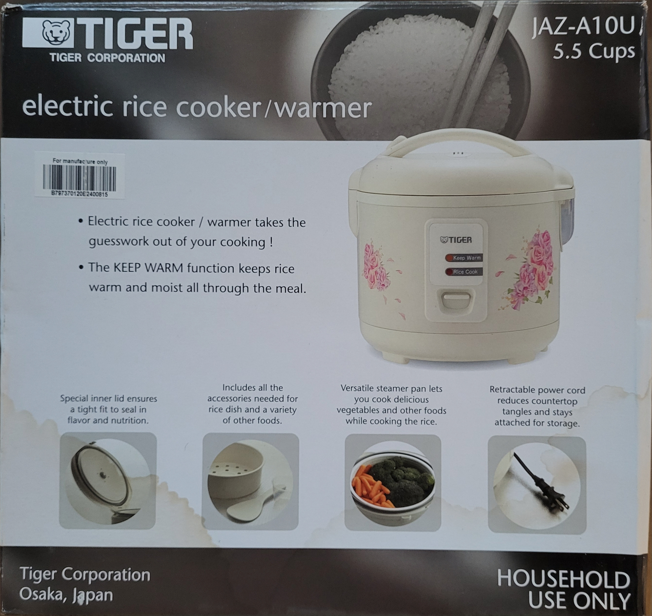 TIGER Electric Rice Cooker/Warmer