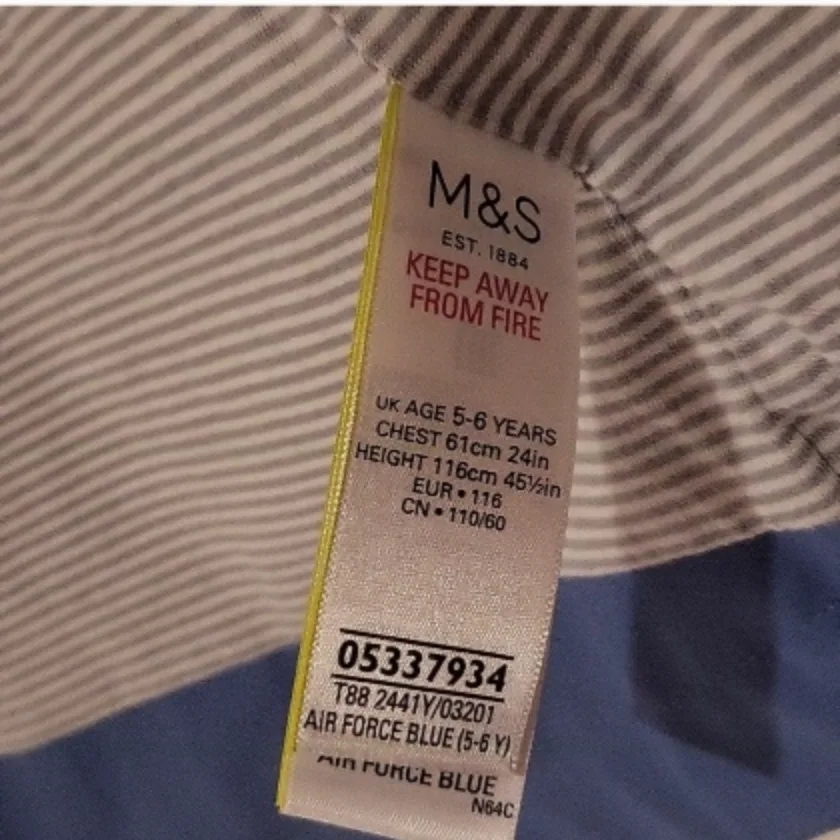 M&S Kids Blue Jacket size 5-6 image indicator(5)