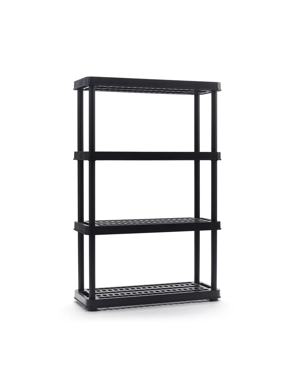 4-Tier Black Storage Shelf