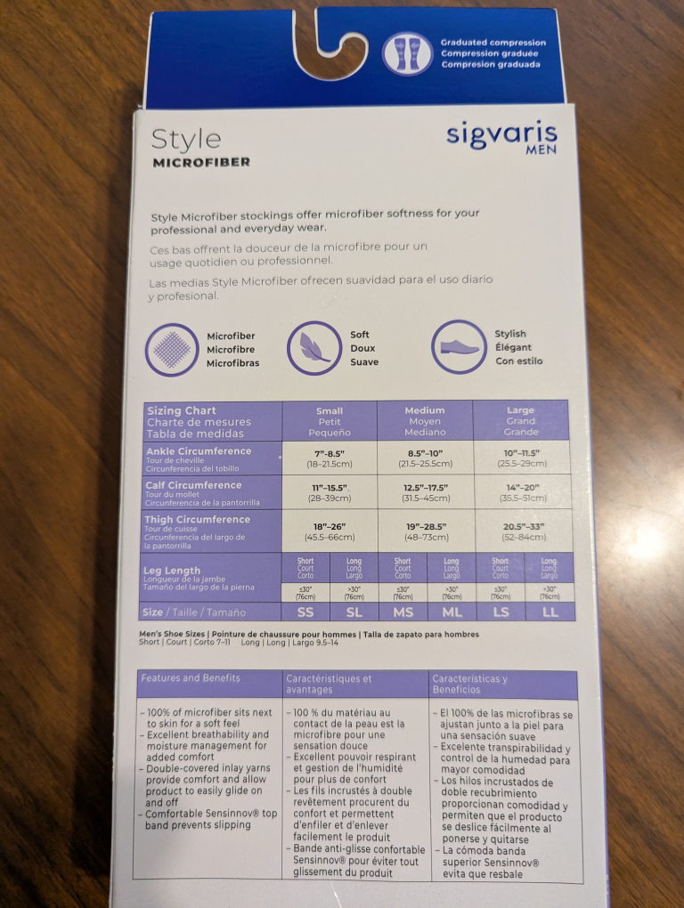 Sigvaris Men's Microfiber Compression Stockings - photo 2