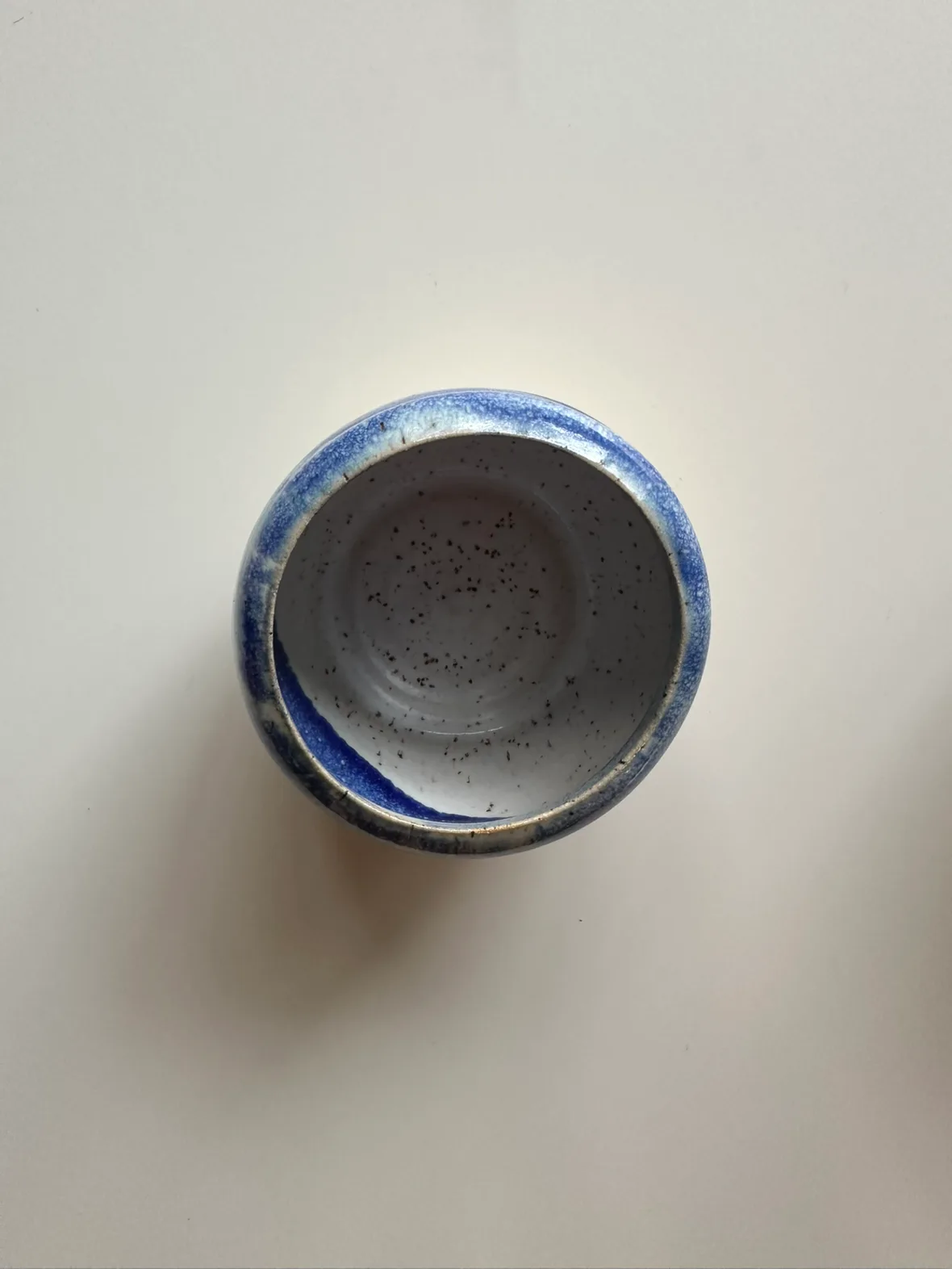 Local Handmade Slanty Blue Ceramic Vase (with hidden foot ring) image indicator(2)