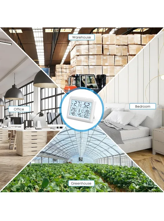 Wireless Thermo-hygrometer with 3 Channels image indicator(8)