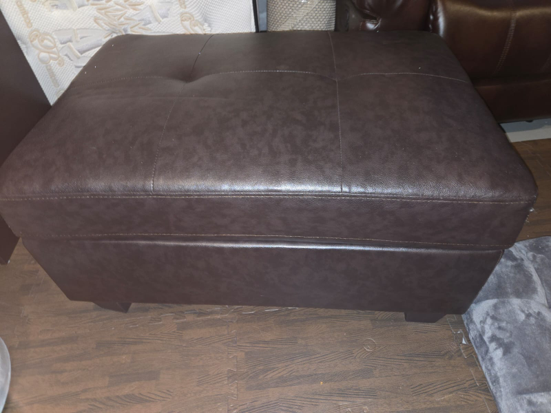 Brown Storage Ottoman