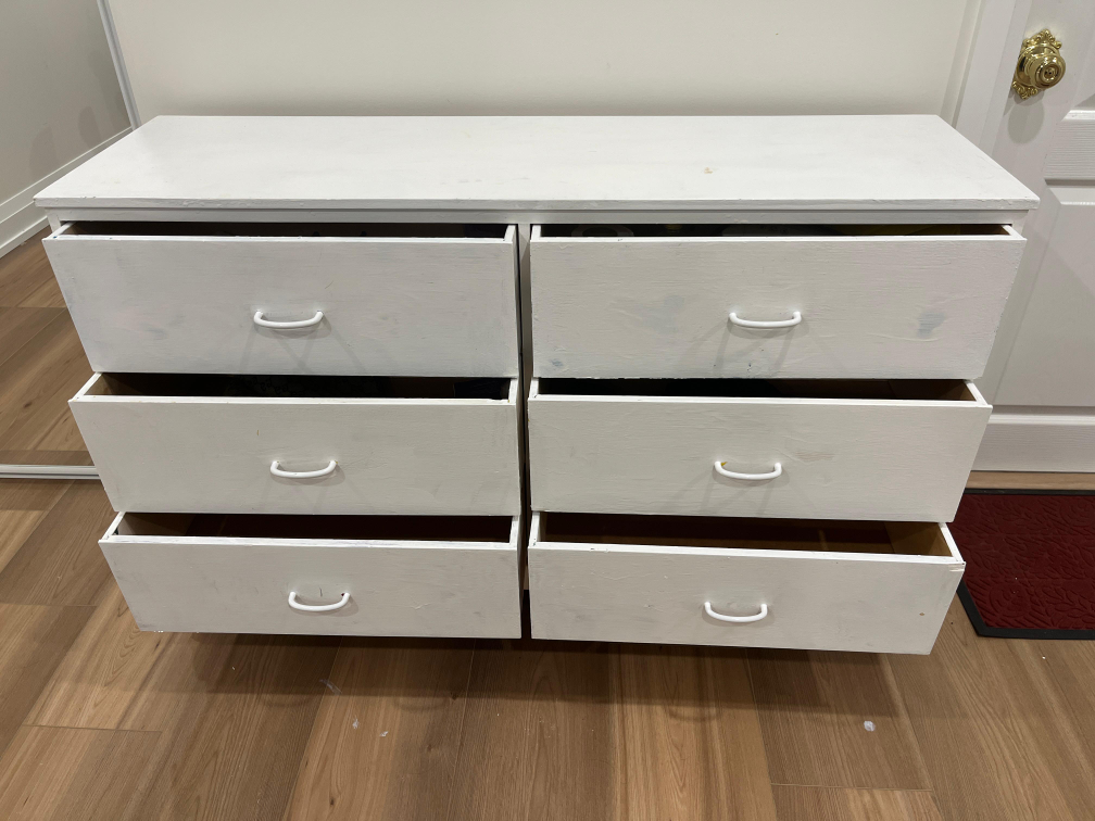 White Dresser with Six Drawers - photo 2