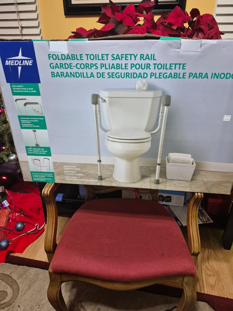 Medline Foldable Toilet Safety Rail image indicator(2)