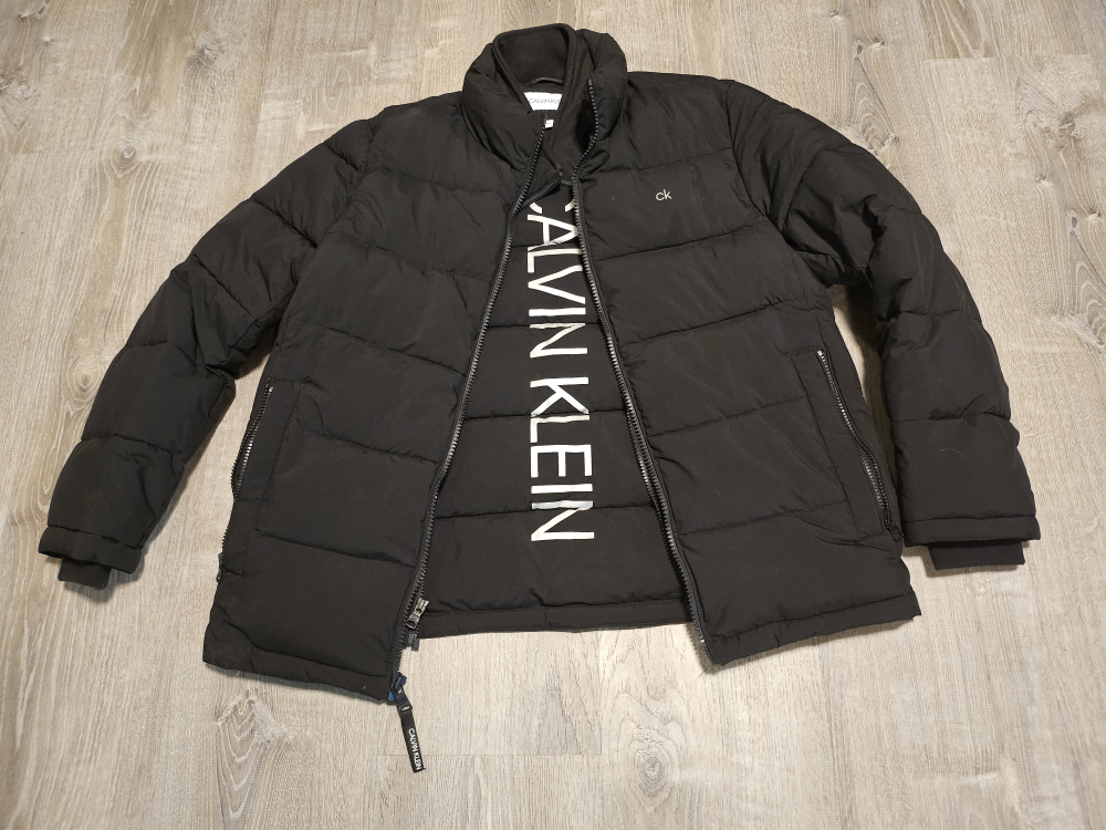 Calvin Klein Black Puffer Double Zip Jacket