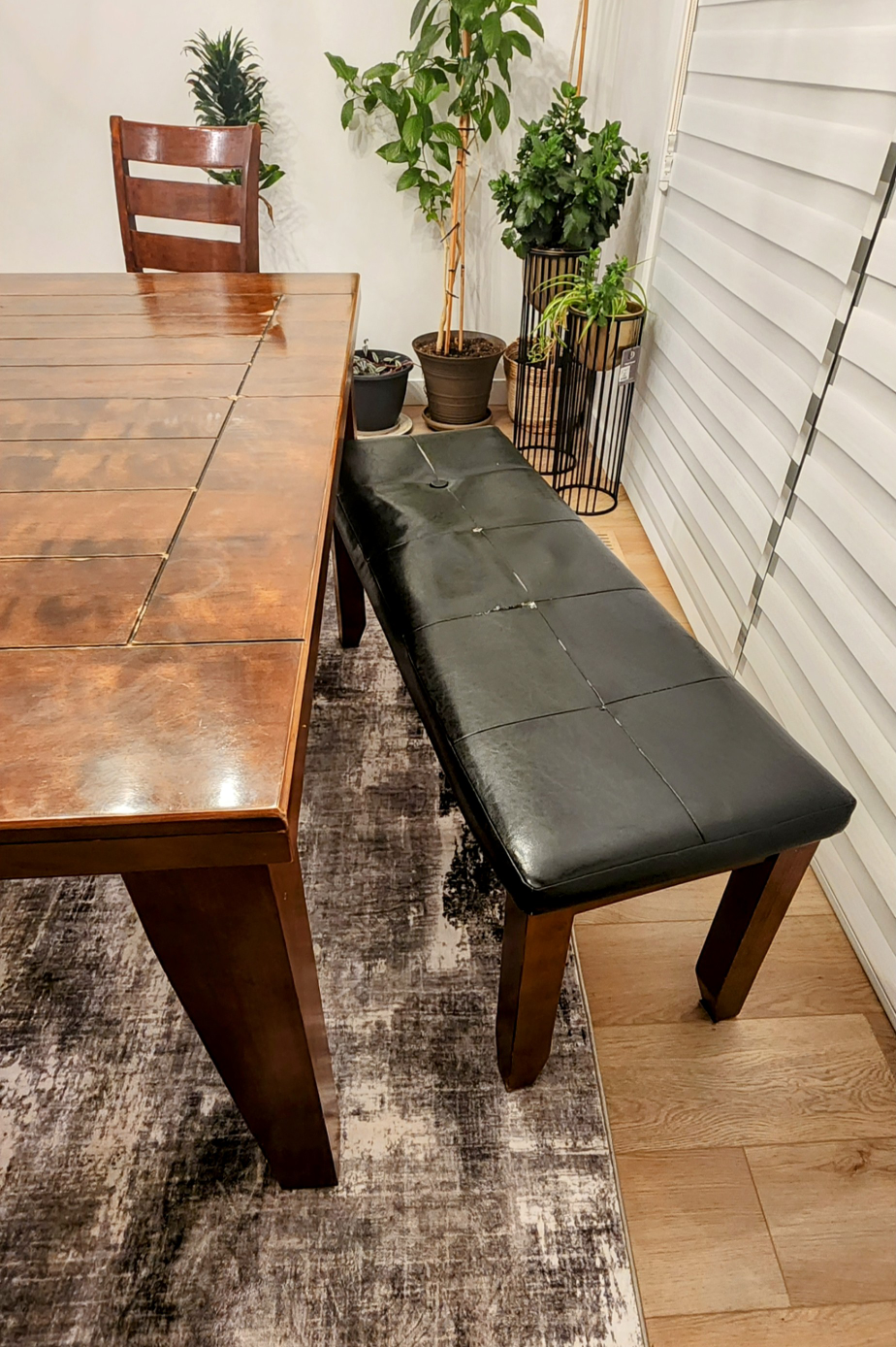 Dining Table Set with Bench and chairs**GOOD CDTN**** - photo 3
