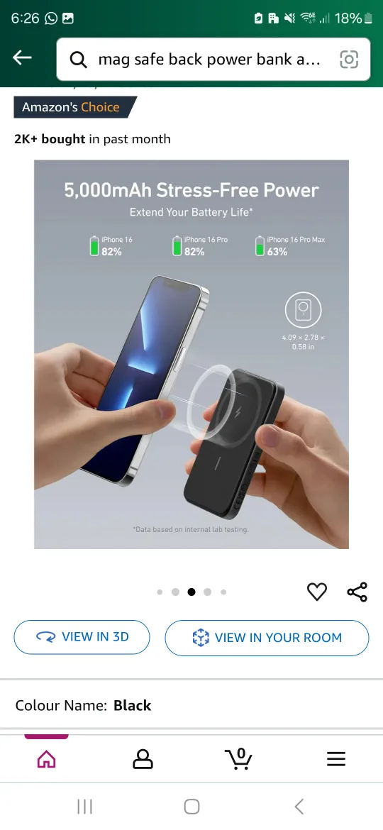 mag safe 5000 mAh Wireless Portable Charger thumbnail