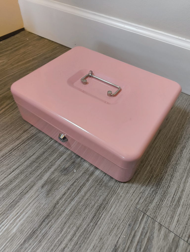 Pink Metal Cash Box