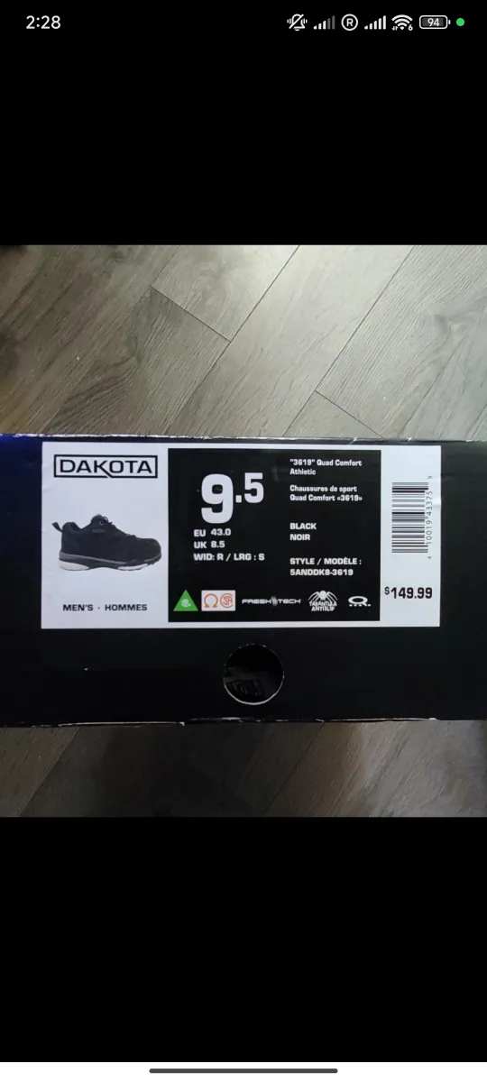 Dakota Men's Black safely shoe Size 9.5 image indicator(2)