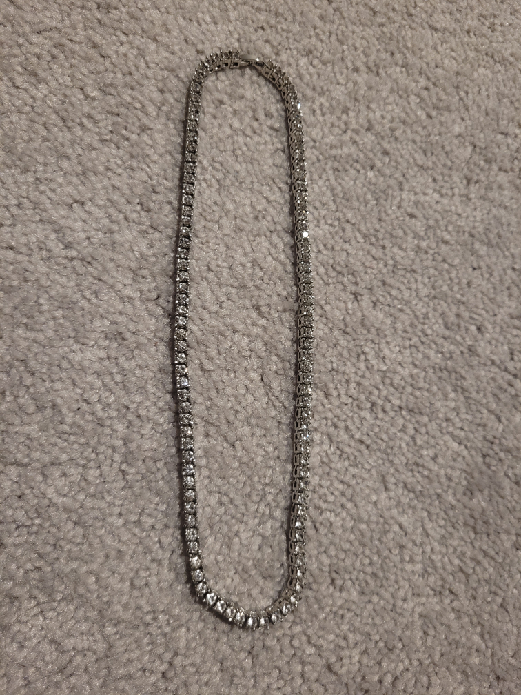 Silver Tennis Chain Necklace