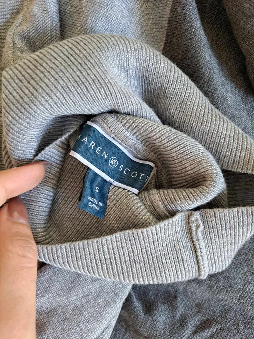 Karen Scott Grey Turtleneck Sweater - photo 2