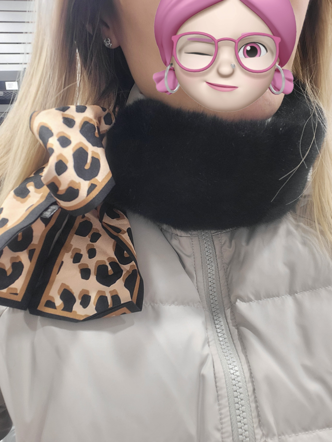 Faux Fur Neck Warmer with Scarf - photo 5