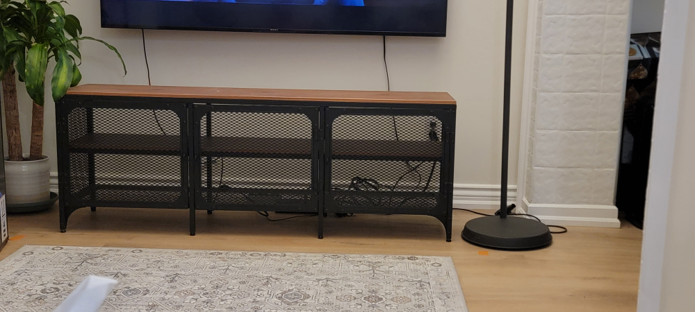 Half Price IKEA FJÄLLBO TV bench, black, brown