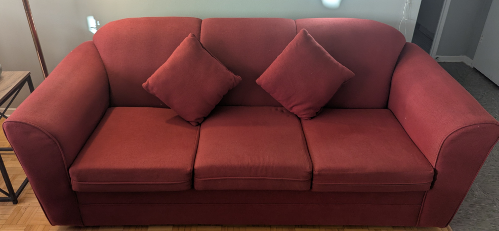 Red Loveseat and Sofa Set for sale - photo 2